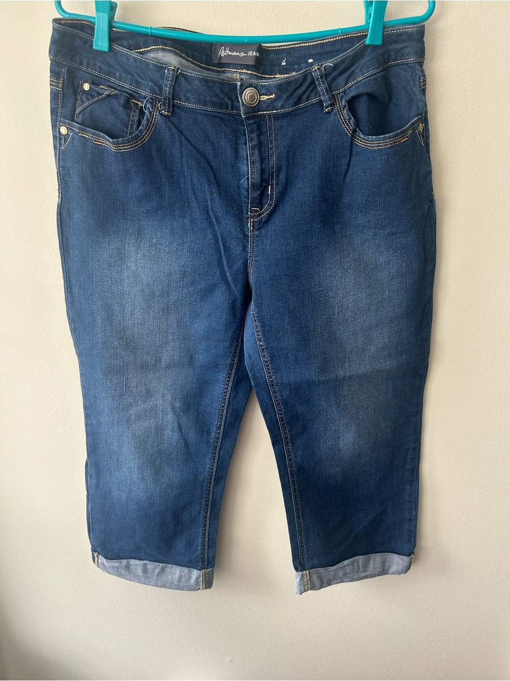 Reitmans Dark Blue Cropped Capri Jeans